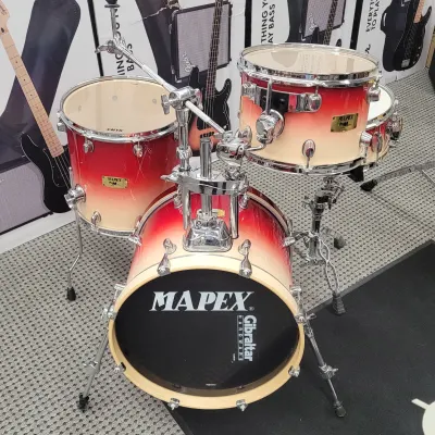 Mapex Pro M Series 4 Pc Shell Pack With Extras 2000s Red Fade image 2