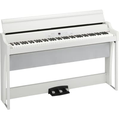 Korg G1 Air Digital Piano with Bluetooth (White), SONGMICS Piano Bench White, AT ATH-M50X White Bundle image 2