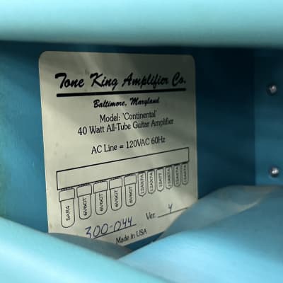 Tone King Continental Flagship Amp - Early 90s - Mark Bartel Design image 10