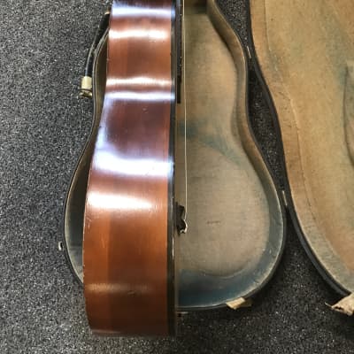 Hawaiian group vintage parlor classical guitar circa. 1920s handcrafted in very good condition with original vintage case. image 14