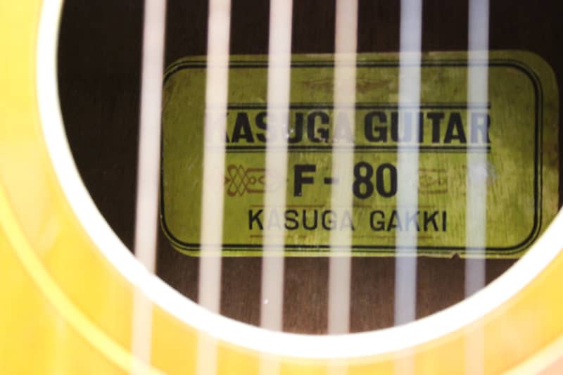 Kasuga F-80 Vintage 70's MIJ Japanese Acoustic Guitar, | Reverb