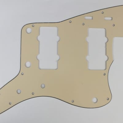 Jazzmaster Scratch Plate Cream 3 ply CBC Pickguard to fit modern USA Fender guitars