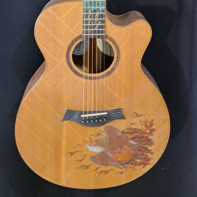 Blueberry NEW IN STOCK Handmade Acoustic Guitar Grand Concert Eagles image 2