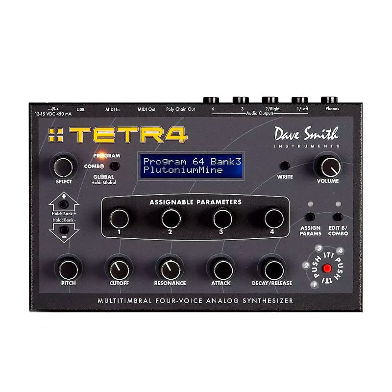 Dave Smith Instruments Tetra Desktop 4-Voice Polyphonic Synthesizer image 1