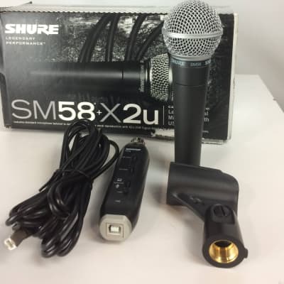 Shure SM58-X2U Cardioid Dynamic Microphone with X2U XLR-to-USB 