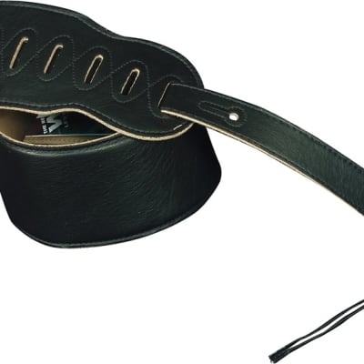 Levy's M4GF 3.5-inch Padded Garment Leather Bass Strap - Black image 1