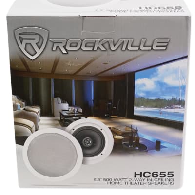 Rockville 4-Room Home Audio Kit Stereo+White 6.5" Ceiling Speakers+Wall Controls image 8