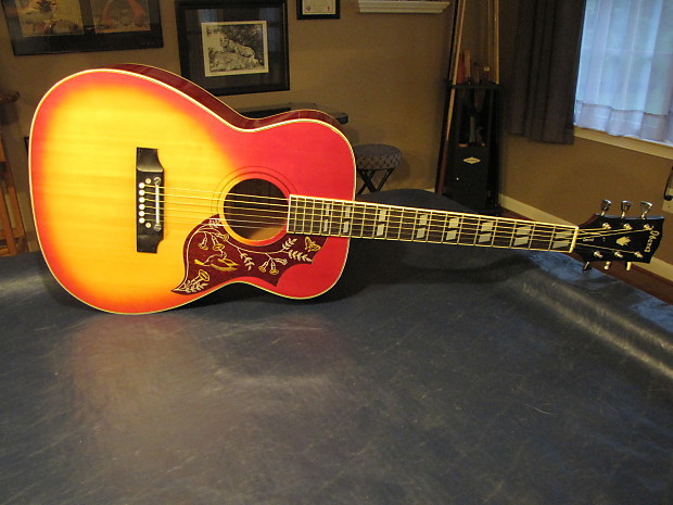 Vintage pre lawsuit 1975 Ibanez Concord 683 Hummingbird Cherry Sunburst Japan