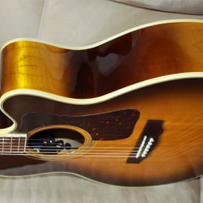 Sweet 16yr Old Guild F47MCE w/HSC All Solid Woods AAAA Flame Maple. Fishman Prefix ProBlend Mic & PU image 19