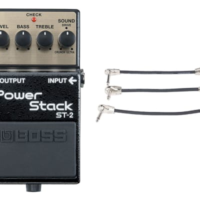 Boss ST-2 Power Stack + Gator Patch Cable 3 Pack for sale