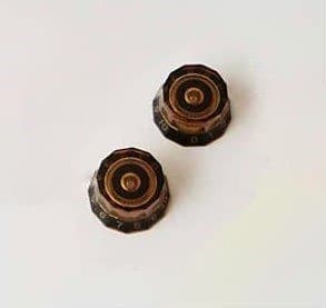 PRS Knobs (2), Lampshade, Amber with Black #'s image 1