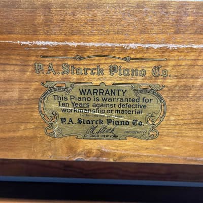 (SOLD)Starck 40" Satin Walnut Console Piano c1942 #122565 image 9