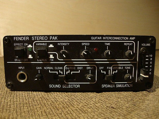 Fender Stereo Pak DI Box Amp Simulator Reverb