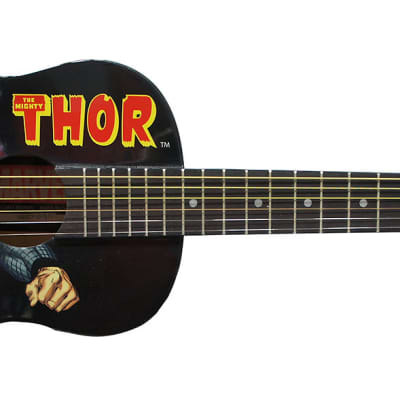 Peavey Marvel Avengers Thor Graphic 1/2 Size Acoustic Guitar Signed by Stan Lee with Certificate of Authenticity (Serial  ARBCF101911) image 3