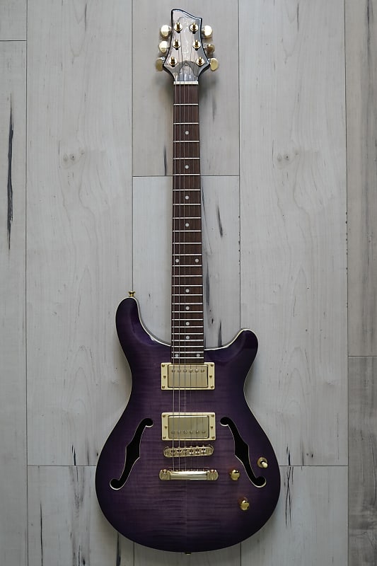AIO Wolf KLP 45FM Electric Guitar Purple Burst Reverb