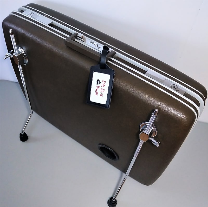 Brown Sears Courier Suitcase Drum made by Side Show Drums Reverb