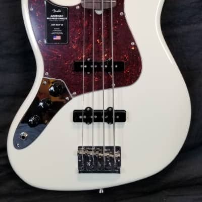 Fender American Professional II Jazz Bass Left-Hand, Rosewood FB, Olympic White, w/HSC image 3