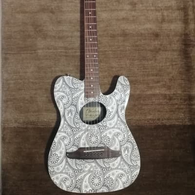 Fender Fender Telecoustic Standard, RN, Paisley bianco - Paisley bianco Panoramica for sale