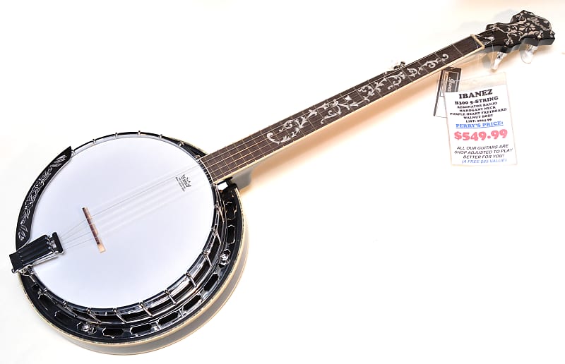 Ibanez B300 5-String Banjo Natural - Pro Setup | Reverb