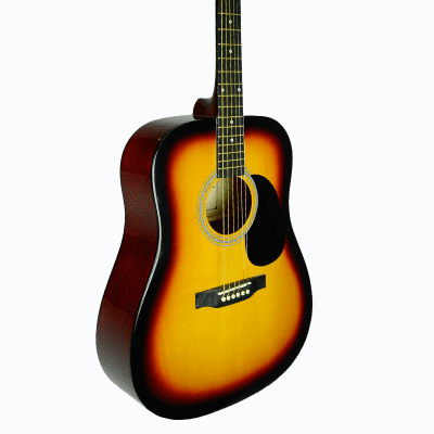 Glen Burton GA101-TS Dreadnought Laminated Basswood Top Mahogany Neck 6-String Acoustic Guitar for sale