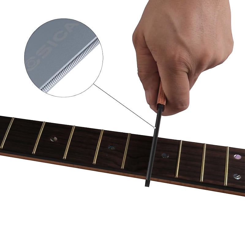 Wooden Guitar Fret Polish Tool Neck Leveling File for Banjo Bass Ukulele  Electric Acoustic Guitar 2 Sizes