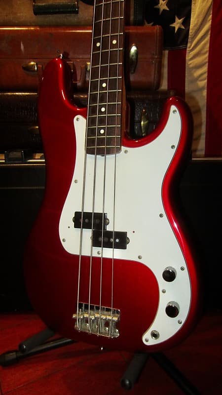 ~1989 Fender '62 Re-Issue Precision Bass Made in Japan Candy Apple Red image 1