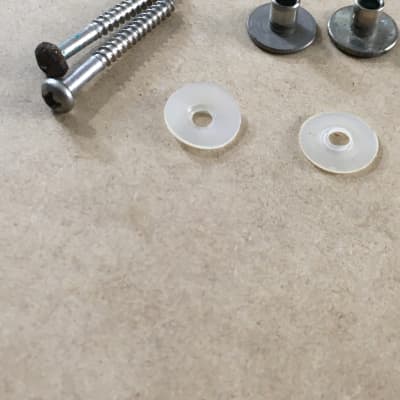 Two Philips Schaller Style Locking Strap Button Guitar Relic Parts Repair Aged image 5