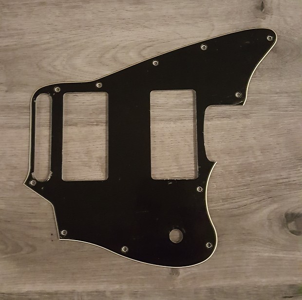 Fender Blacktop HH Jaguar Pickguard Black Reverb