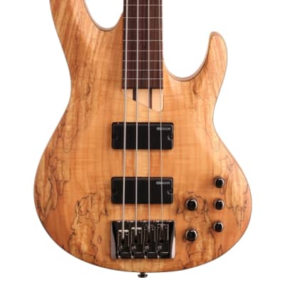 ESP LTD B204 Fretless Electric Bass Guitar Natural Satin image 3