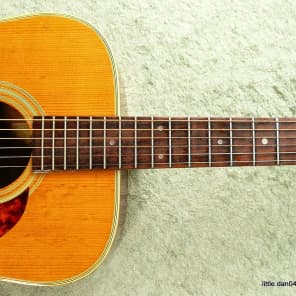 Suzuki  Three S W130 Dreadnought Acoustic Guitar Japan Vintage 1975 Natural imagen 4