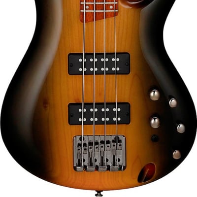 Ibanez SR370E SR Standard 4-String Bass Guitar, Surreal Black Dual Fade Gloss image 2