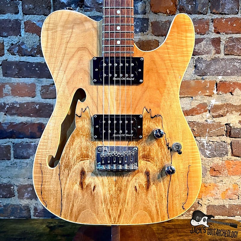 IYV Semi-Hollow T-Style Electric Guitar (2020s - Spalted Maple) image 1
