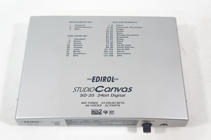 Edirol SD-20 Sound Canvas USB MIDI 24bit Sound Module Roland w/ 100-240V PSU