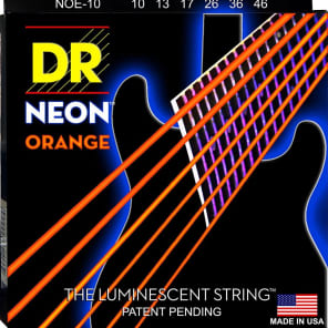 DR Neon Phosphorescent Orange HiDef Medium Electric Guitar Strings