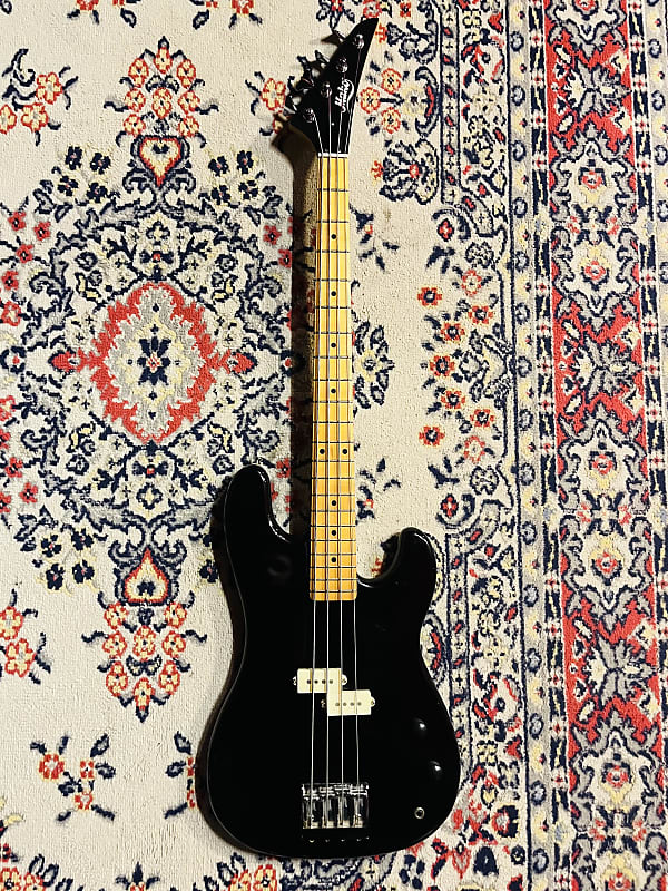 1980s Mako P Bass Mij Black W Birdseye Maple Neck Reverb