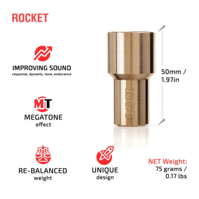 Trumpet Mouthpiece Booster KGUBrass Custom Rocket  Raw Brass image 1