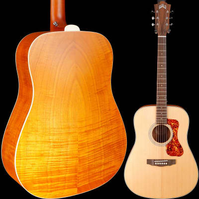Guild Westerly Collection D-240E Limited Flamed Mahogany Natural, Brand New image 2