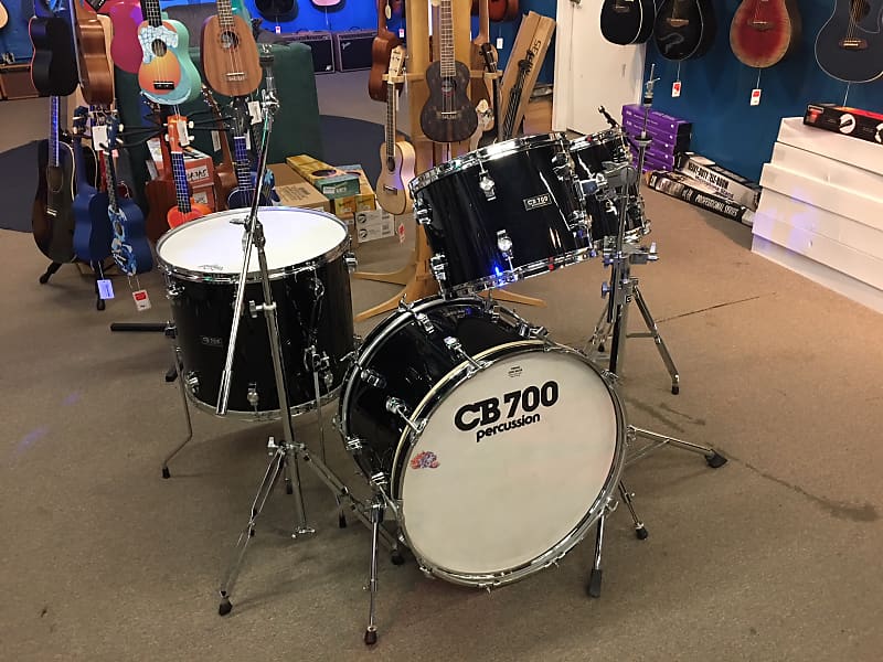 Vintage 4 piece CB700 Drum Kit w/ Mounts, Stands, Bass Pedal, Reverb
