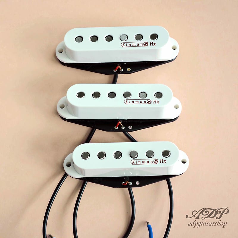 Kinman Strat BLUES Set (AVn-62/AVn-62/SCn) Noiseless Stratocaster Pickups  Ripping Soulful Tone