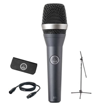 AKG D5 C Dynamic Vocal Microphone Bundle with 20-foot XLR Cable