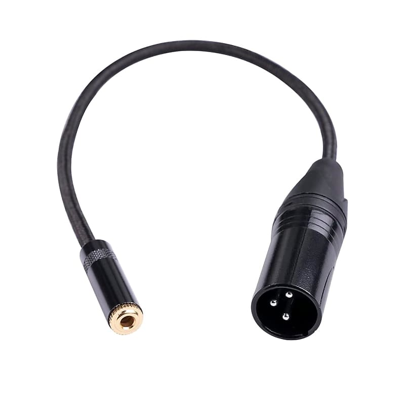  JOMLEY 3.5mm to XLR Cable, XLR to 3.5mm Unbalanced Aux Micphone  Cbale, 1/8 inch Mini Jack Stereo to XLR Male Cord Adapter for Cell Phone,  Laptop, Speaker, Mixer - 3.3ft 
