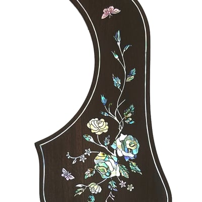Bruce Wei, UA5 Guitar Rosewood Pickguard, MOP & Abalone Rose Inlay (729) for sale