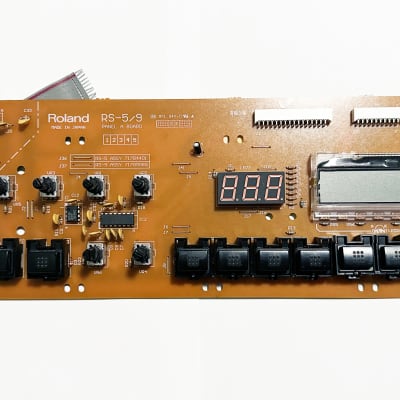 ROLAND RS-5 Synthesizer LCD Display and Left Side Button Switch Board Panel Assembly. Works Great !