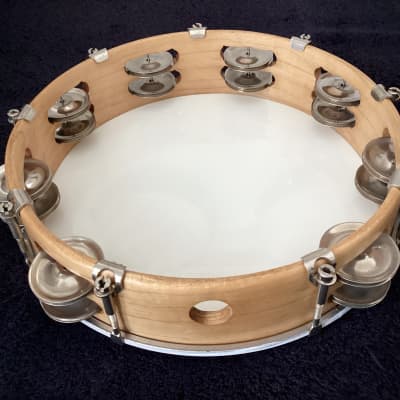 Ludwig 10” Tunable Wood Shell Tambourine Double-Row Jingles image 4
