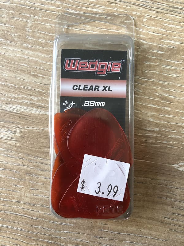 Wedgie Clear XL Picks (12 red picks - 0.88 mm) New Old Stock | Reverb