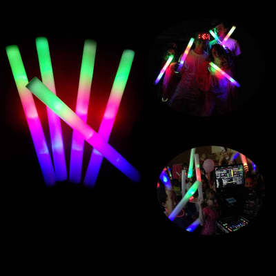 60pcs Foam Stick Colorful Glow Sticks LED Light Stick For Wedding