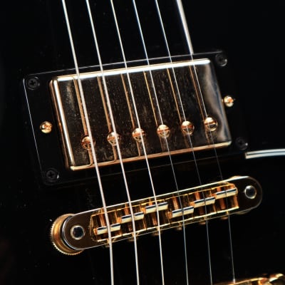 2021 Gibson Les Paul Custom Black Electric Guitar Gold Hardware Custom Shop image 10