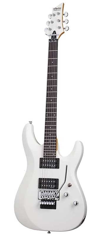 Schecter C-6 FR Deluxe Electric Guitar Satin White image 1