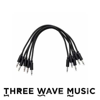Erica Synths Braided & Soft Eurorack Patch Cables 20 cm (5 pcs) (Black)  [Three Wave Music] image 1