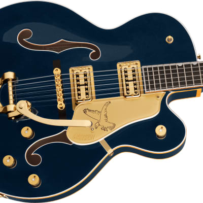 Immagine GRETSCH - G6136TG Players Edition Falcon Hollow Body with String-Thru Bigsby and Gold Hardware  Ebony Fingerboard  Midnight Sapphire - 2401543833 - 4